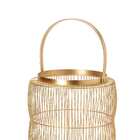 Lanterna Decorativa Em Metal Dourado 36x24 Cm - D'rossi