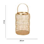 Lanterna Decorativa Em Metal Dourado 36x24 Cm - D'rossi