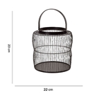 Lanterna Decorativa Em Metal Preto 23x22 Cm -  D'rossi
