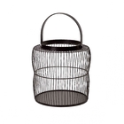 Lanterna Decorativa Em Metal Preto 23x22 Cm -  D'rossi