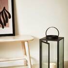 Lanterna Decorativa Em Metal Preto E Vidro 49cm 15849 Mart
