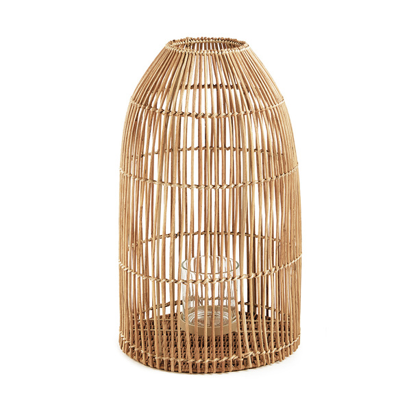 Lanterna Decorativa Em Rattan 50x30 Cm M02 - D'rossi