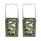 Lanterna Decorativa Porta Vela Enfeite Jardim Metal Lampiao A