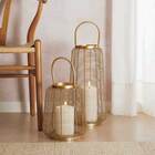 Lanterna Dourada Em Metal