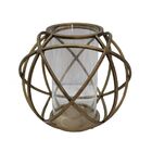 Lanterna Em Metal E Vidro Dourada D23cm X 20 5cm