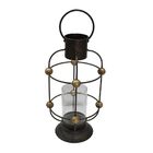 Lanterna Em Metal Marrom E Dourada D20cm X 41cm / 50 5cm