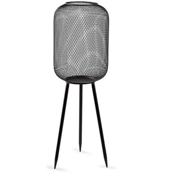 Lanterna Em Metal Preto Grande Mart 12322