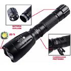 Lanterna Led Cree T6 Tática Militar Com 2 Pilhas Recarregavei