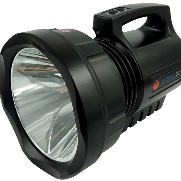 Lanterna Led Holofote Recarregável 30w Alta Potência Td-8000