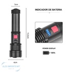 Lanterna Led Xml T9 Recarregável Usb Muito Forte