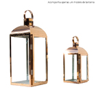 Lanterna Marroquina Cromada Cor Cobre Grande Metal Vidro