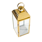 Lanterna Marroquina Cromada Cor Dourada Grande Metal Vidro