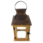 Lanterna Marroquina De Madeira Decorativa Pequena 33x17cm