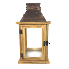 Lanterna Marroquina De Madeira Decorativa Pequena 33x17cm