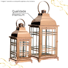 Lanterna Marroquina Grande Cor Cobre Design Metal Vidro