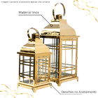 Lanterna Marroquina Grande Cor Dourada Design Metal Vidro