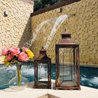 Lanterna Marroquina Metal  Enferrujada 66cm/46cm