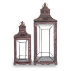 Lanterna Marroquina Metal  Enferrujada 66cm/46cm