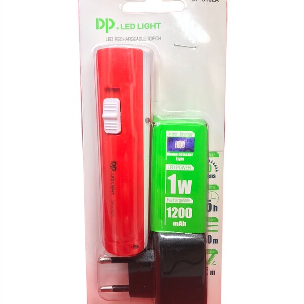 Lanterna Recarreg  Luz Bco E Negra Dp9102a