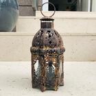 Lanterna Rústica Marroquina Envelhecida Pequena 20,5x10cm