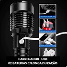 Lanterna Tática P90 Potente Mais Forte 500 Metros Usb Zoom