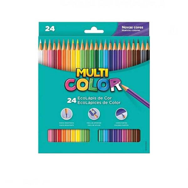 Lápis De Cor Multicolor 24 Cores