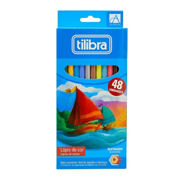 Lápis De Cor Tilibra 48 Cores Hexagonal