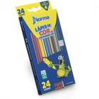 Lapis De Cor Triangular Norma 24 Cores C/apontador
