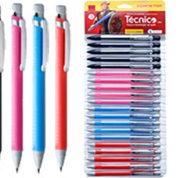 Lapiseira Compactor Técnico 2,0mm Cores Sortidas Caixa Com 12