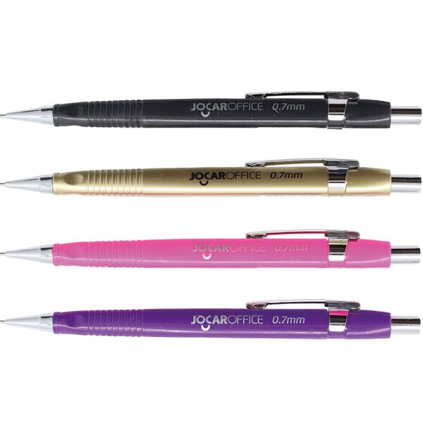 Lapiseira Técnica Jocar 0,7mm 12 Unidades Em Cores Sortidas