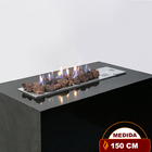 Lareira A Gás Clássica Bella 150 Cm - C/ Pedras Vulcânicas -