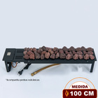 Lareira A Gás Clássica Luna 100 Cm - C/ Pedras Vulcânicas - F