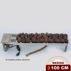 Lareira A Gás Premium Império 100 Cm - C/ Pedras Vulcânicas -