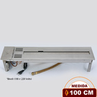 Lareira A Gás Premium Império 100 Cm - C/ Pedras Vulcânicas -