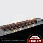 Lareira A Gás Premium Império 150 Cm - C/ Pedras Vulcânicas -
