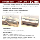 Lareira A Gás Premium Império 150 Cm - C/ Pedras Vulcânicas -