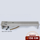 Lareira A Gás Premium Império 150 Cm - C/ Pedras Vulcânicas -