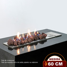 Lareira A Gás Premium Império 60 Cm - C/ Pedras Vulcânicas -