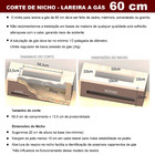 Lareira A Gás Premium Império 60 Cm - C/ Pedras Vulcânicas -