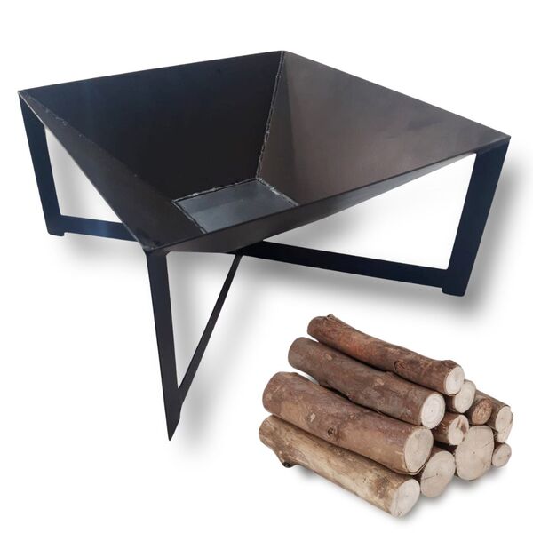 Lareira A Lenha Para Área Externa Jardim Pintura Eletroestáti