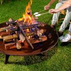 Lareira Braseiro Jardim De Ferro Externa Envelhecido 100cm