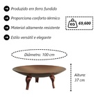 Lareira Braseiro Jardim De Ferro Externa Envelhecido 100cm