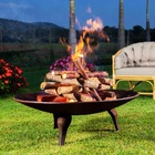 Lareira Braseiro Jardim De Ferro Externa Envelhecido 100cm