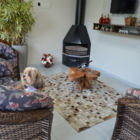 Lareira De Canto Grande Com Caixa De Lenha Fornos Pinhal