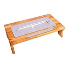 Lareira De Mesa Portátil Ecológica Inox A Álcool 39x16 5x6cm