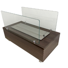 Lareira Ecológica 60 Cm Inox Etanol Álcool Rodízios Carvalho