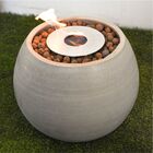 Lareira Ecológica Cimento Queimador Inox 304 - Porak Oval