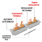 Lareira Ecológica Dupla Aquecedor Para Embutir Abertura Da Ch