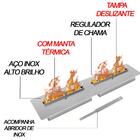 Lareira Ecológica Dupla Aquecedor Para Embutir Abertura Da Ch