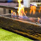 Lareira Ecológica No Dormente 1m X 25 Cm Com Vidros E Queimad